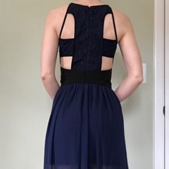 BCBGeneration Black & Blue Dress - Picture 2 of 8